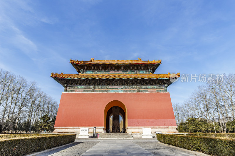 北京昌平区十三陵神道景区碑亭