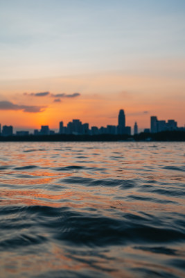 武汉东湖夕阳景观