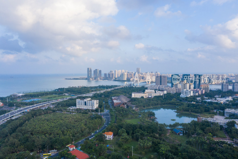 海口航拍城市风光