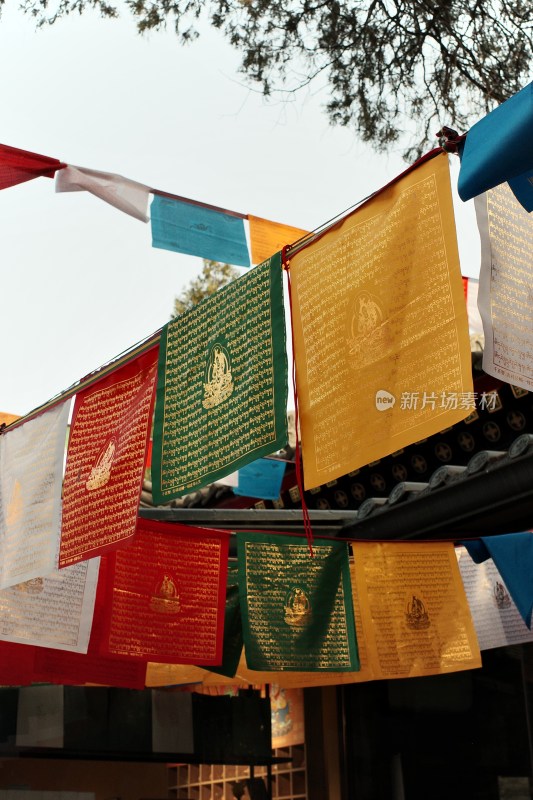 西安藏传寺庙广仁寺内部景观