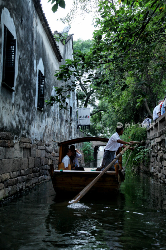 中式古建筑庭院全景风貌苏州平江路