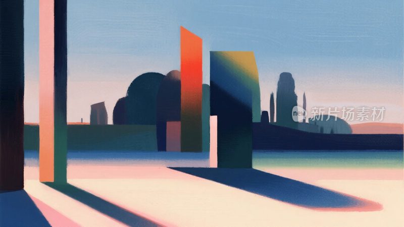 现代城市抽象建筑景观