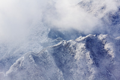 长成雪后冬季风光