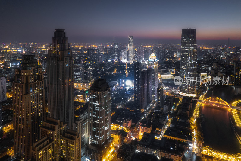 天津城市天际线夜景