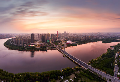 沈阳浑河城市夜景