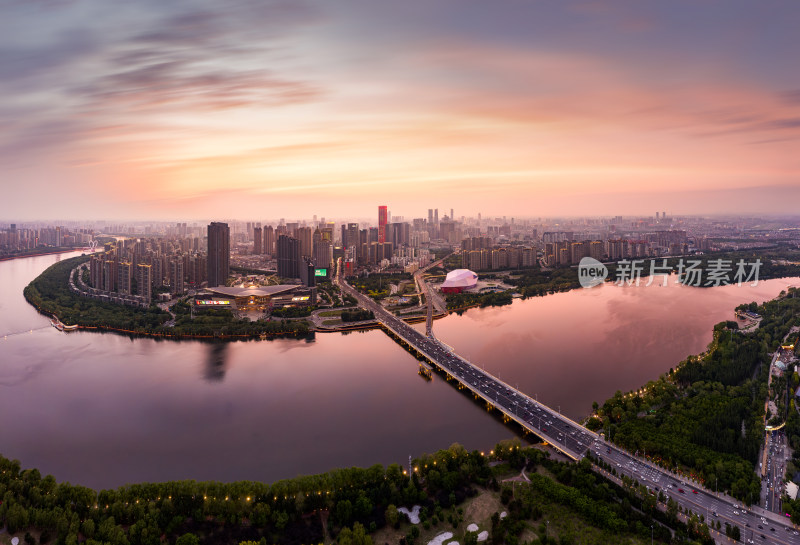 沈阳浑河城市夜景