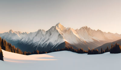 雪山 山脉 高原风光