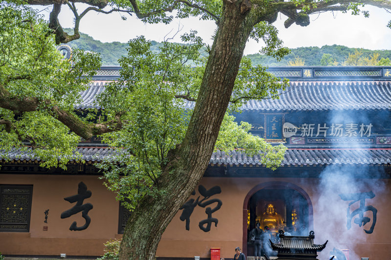 浙江普陀山法雨寺禅院建筑风光