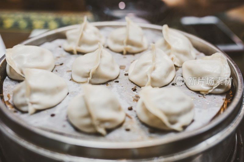 西安传统美食小吃 牛肉灌汤蒸饺