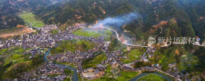 广西柳州市程阳八寨春天风光