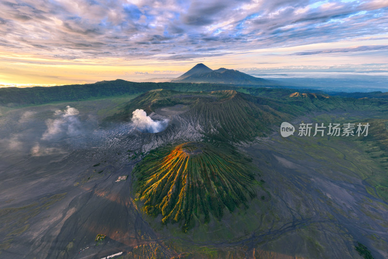 印尼东爪哇岛bromo火山航拍