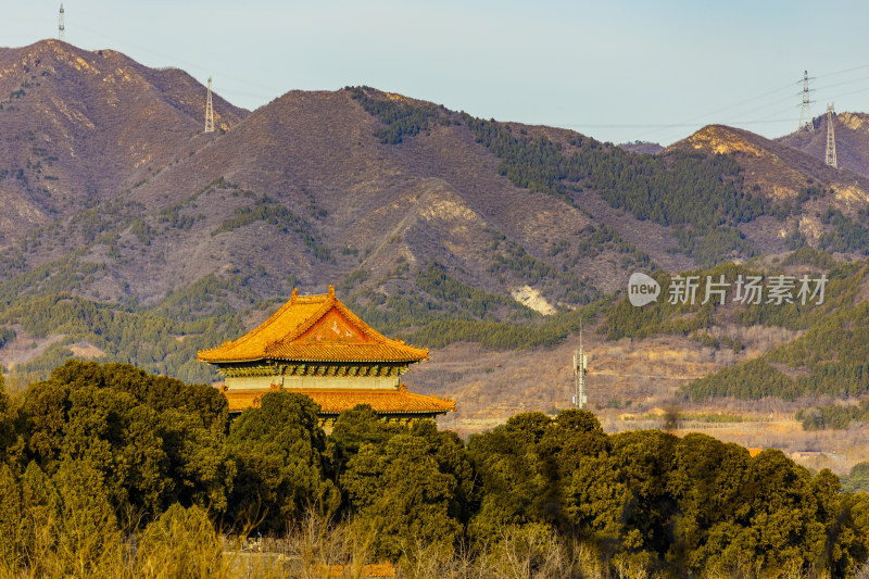 北京昌平区十三陵远眺定陵