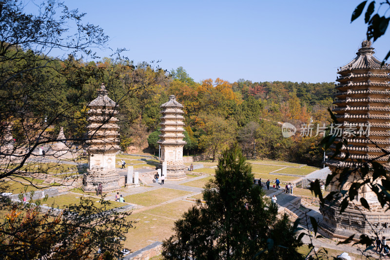 北京银山塔林景区的秋天