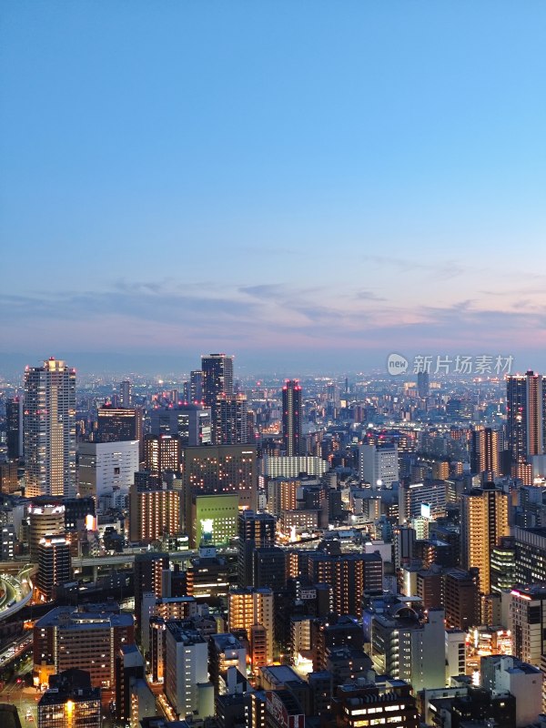 日本大阪城市夜景