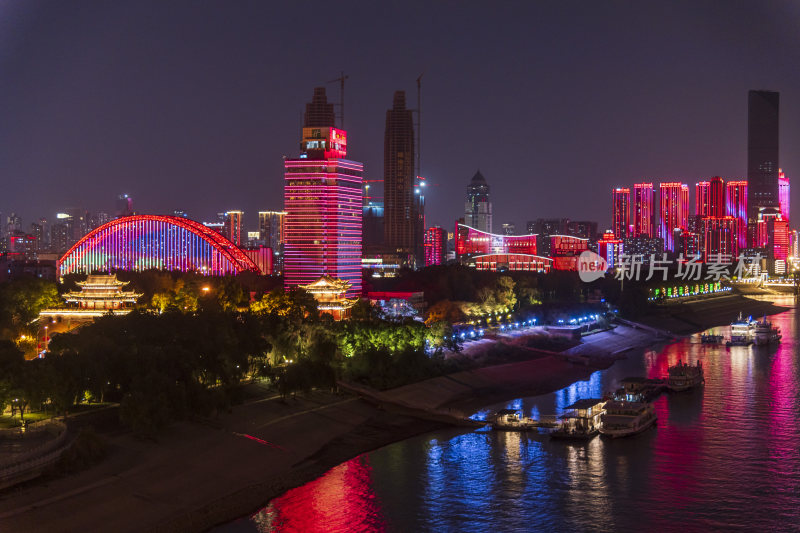 武汉武汉灯光秀夜景