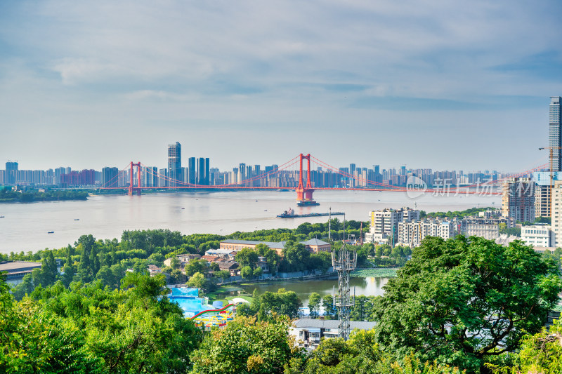 武汉鹦鹉洲长江大桥远景