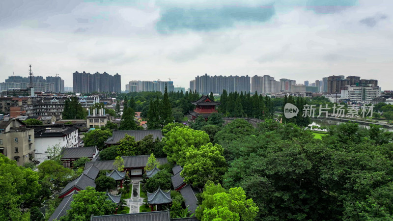 湖北荆州古城4A景区航拍