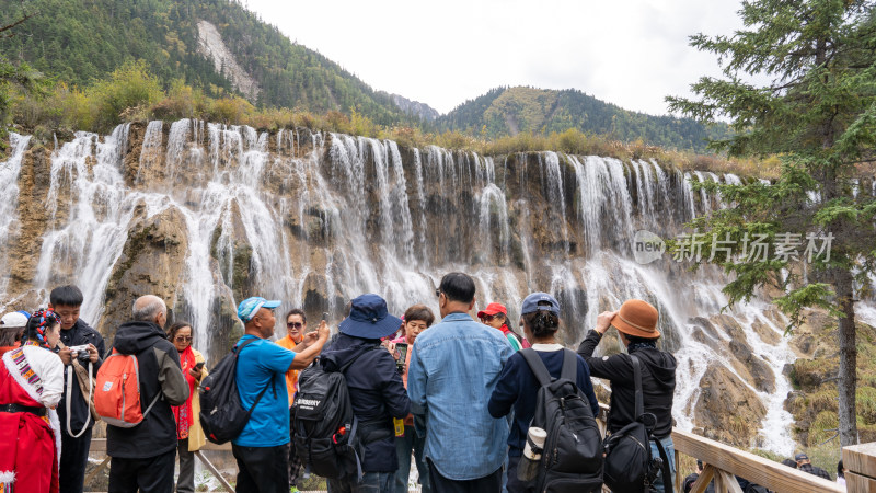 四川九寨沟景区的初秋风景综合镜头