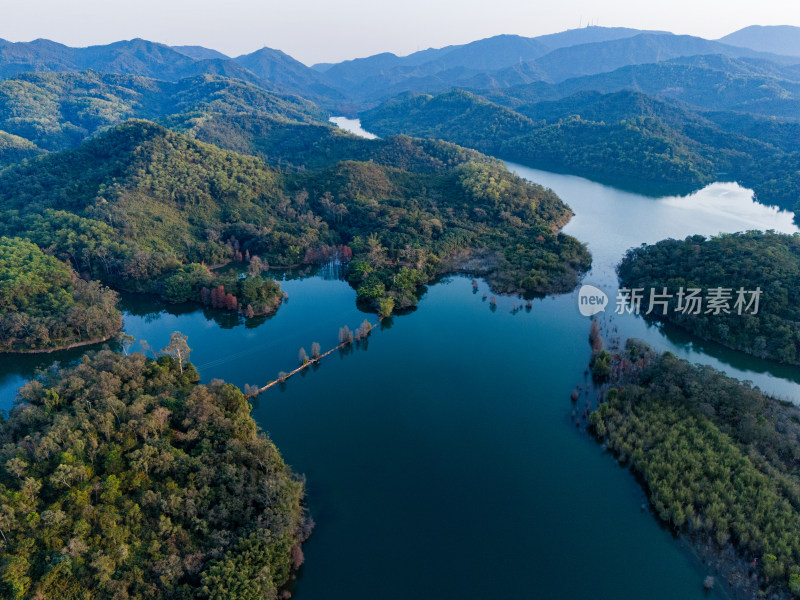 中山长江水库航拍