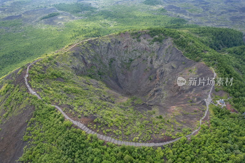 黑龙江黑河市五大连池火山群全景航拍