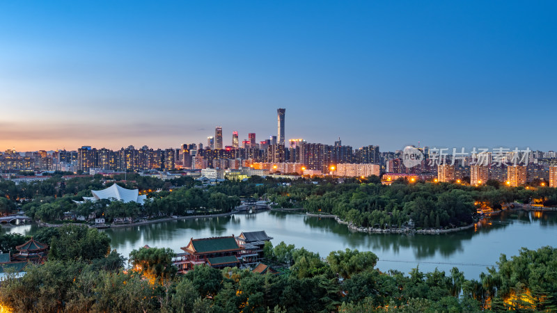 北京夜景 国贸cbd 城市天际线