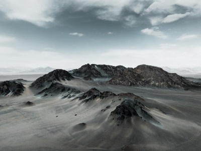 青海茫崖黑独山航拍
