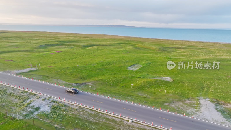 青海湖环湖公路航拍