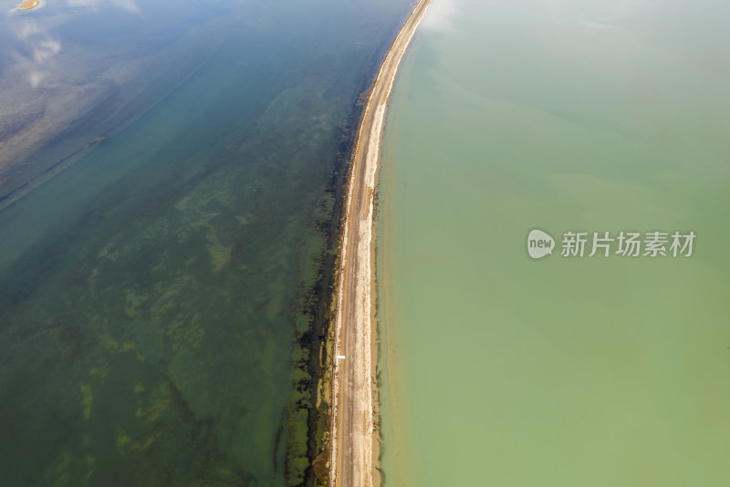 青海西台吉乃尔湖航拍风景