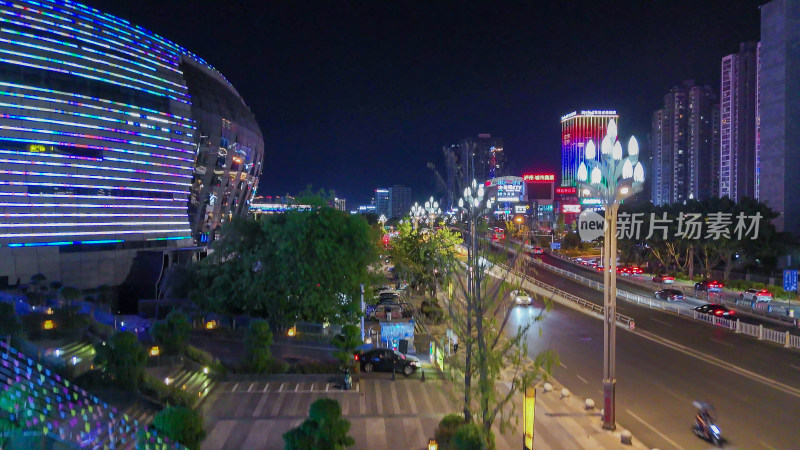 航拍四川泸州夜景摄影图