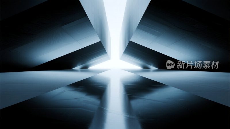 现代抽象光影空间场景