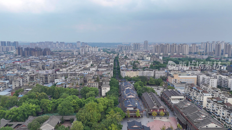 四川眉山市东坡宋城景区航拍