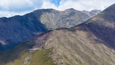 四川阿坝四姑娘山附近山区航拍