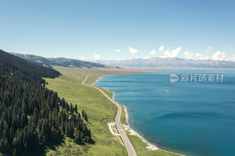 中国新疆赛里木湖夏季风景