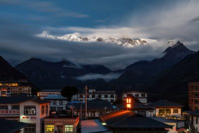 西藏林芝索松村南迦巴瓦峰雪山云海之巅