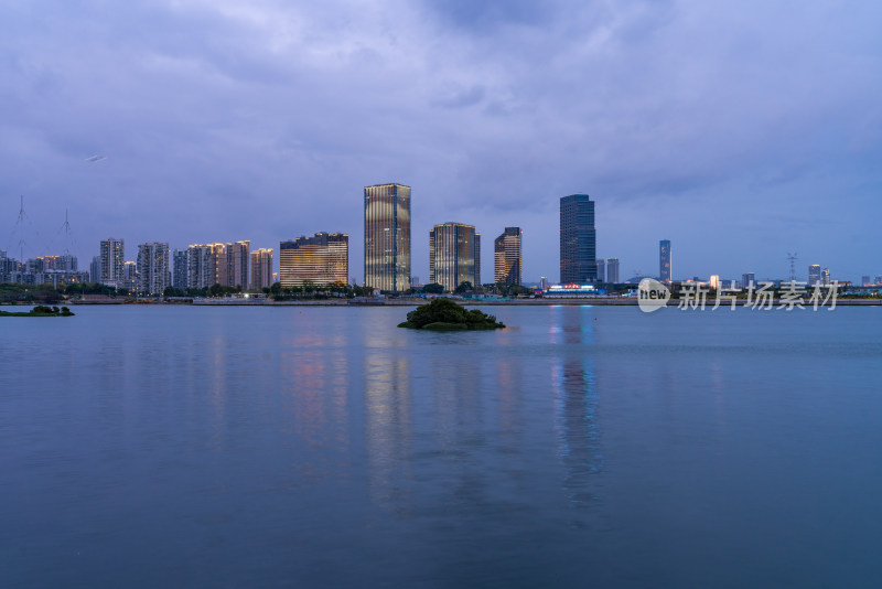 厦门海沧湖水秀公园夜景