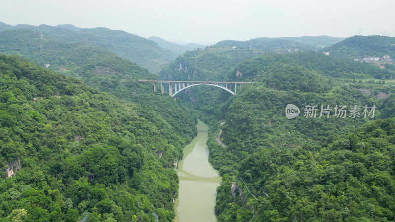 航拍湖北宜昌西陵峡风景区