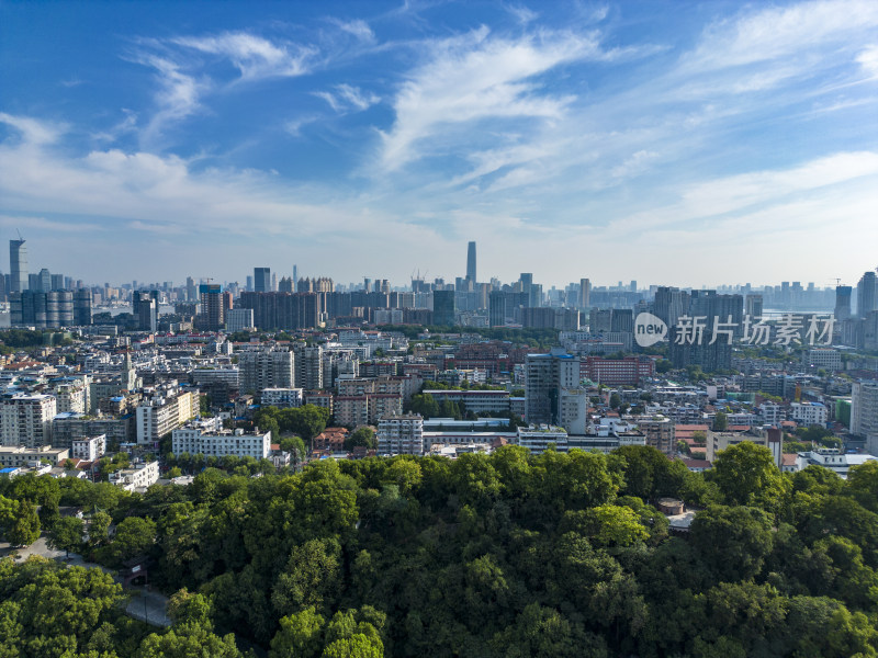 湖北武汉武昌区城市建设航拍摄影图