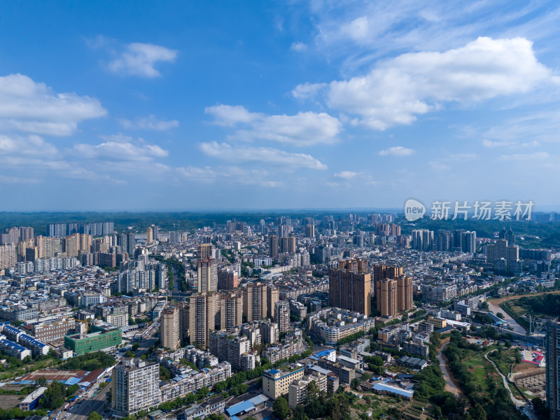 四川乐山城市风光乐山大景