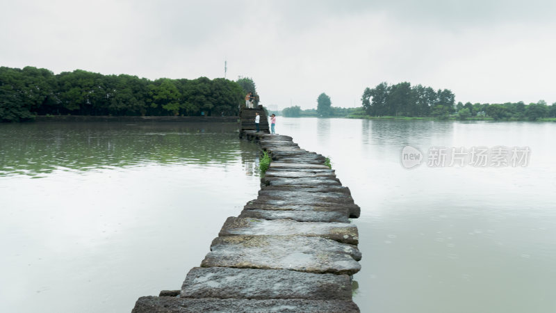 绍兴江南水乡避塘风景