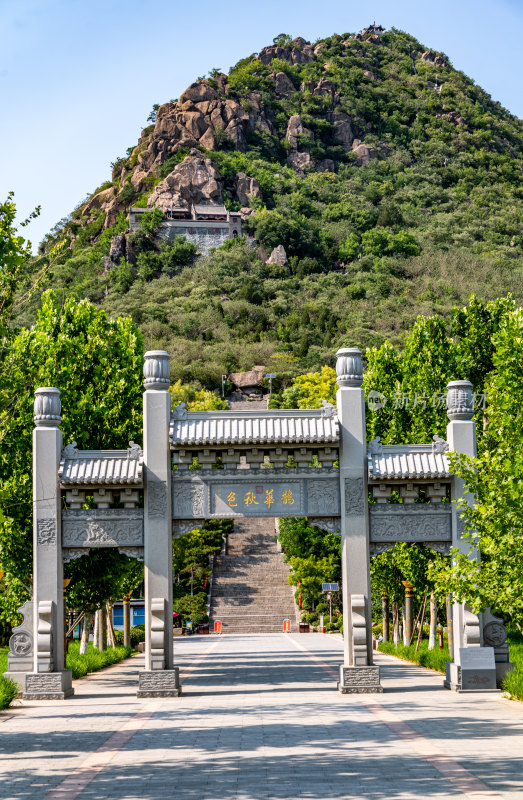 济南华山湿地公园华山湖自然景观