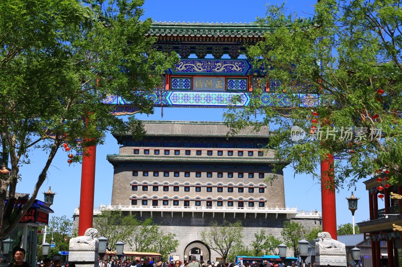 北京正阳门及牌坊景观