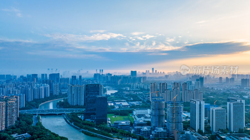 成都锦江附近城市航拍