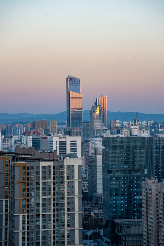 昆明城市中恒隆广场远景画面