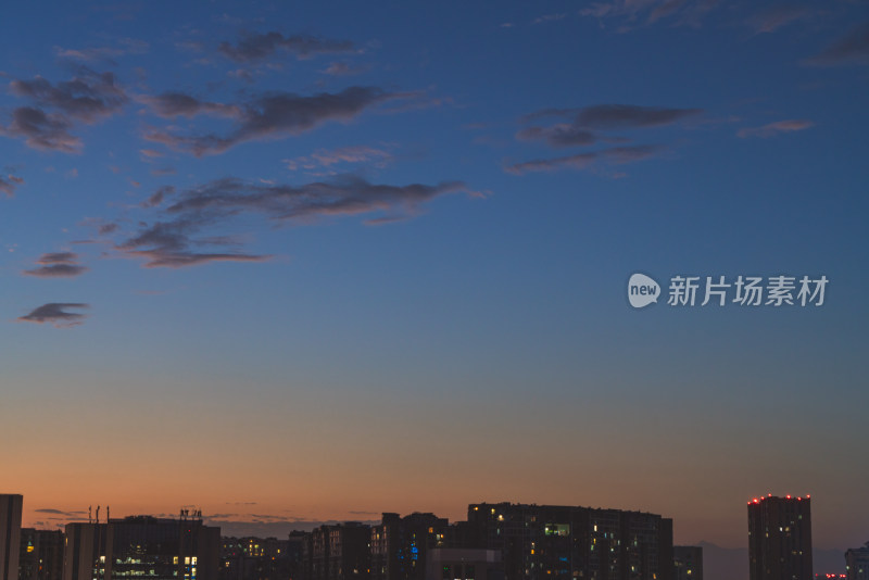 城市唯美夕阳