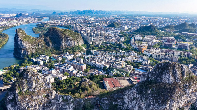 桂林南溪山4A景区航拍图