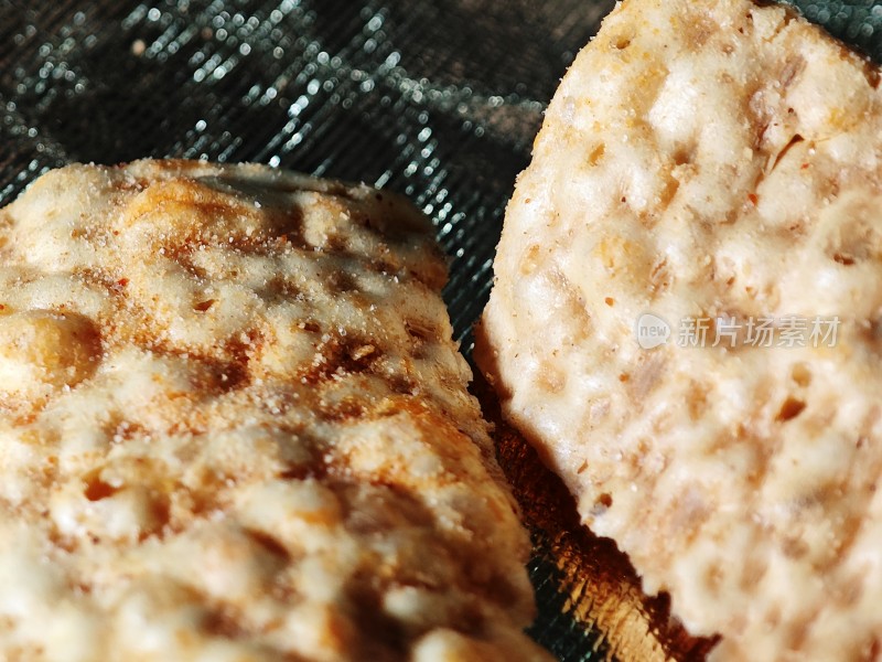 美味的饼干特写