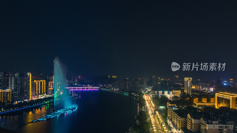 揭阳榕江音乐喷泉 揭阳夜景 揭阳古城