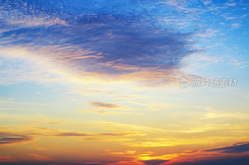 夕阳晚霞天空素材背景图