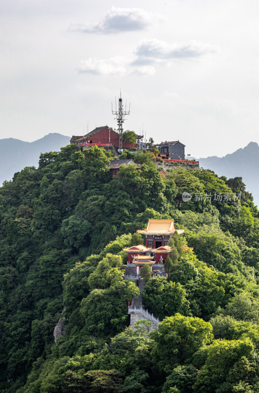 西安秦岭终南山南五台自然风光景点景观