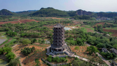 广西崇左园博园4A景区航拍